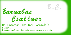 barnabas csallner business card